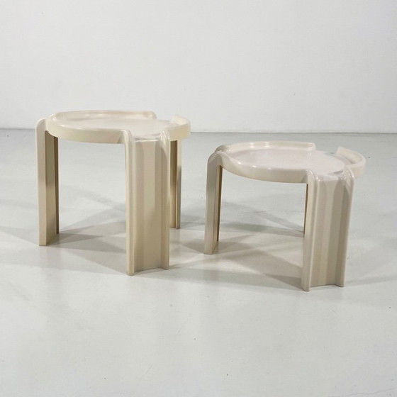 Image 1 of Paar Beistelltische von Giotto Stoppino für Kartell, 1970er Jahre
