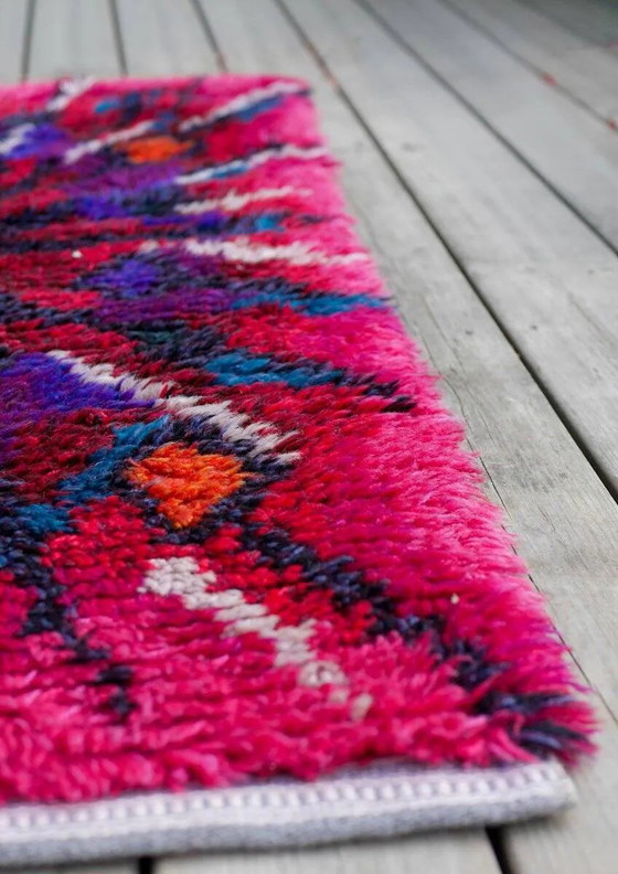 Image 1 of Swedish Tibetan Rya rug with flower by Jagarz for Rya