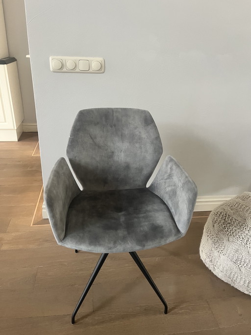 4 x Table du Sud Stoelen Mood, dessin, couleur acier