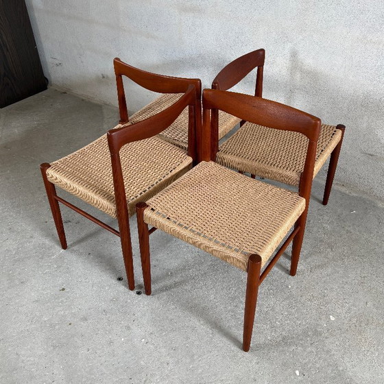 Image 1 of 4x Sillas de comedor H. W. Klein para Bramin - Teca Papercord