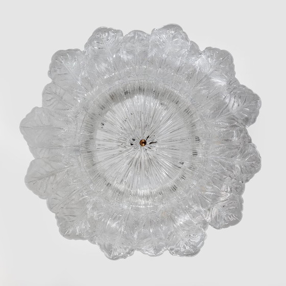 Image 1 of Plafoniera a grande forma di foglia in vetro di Murano italiano.