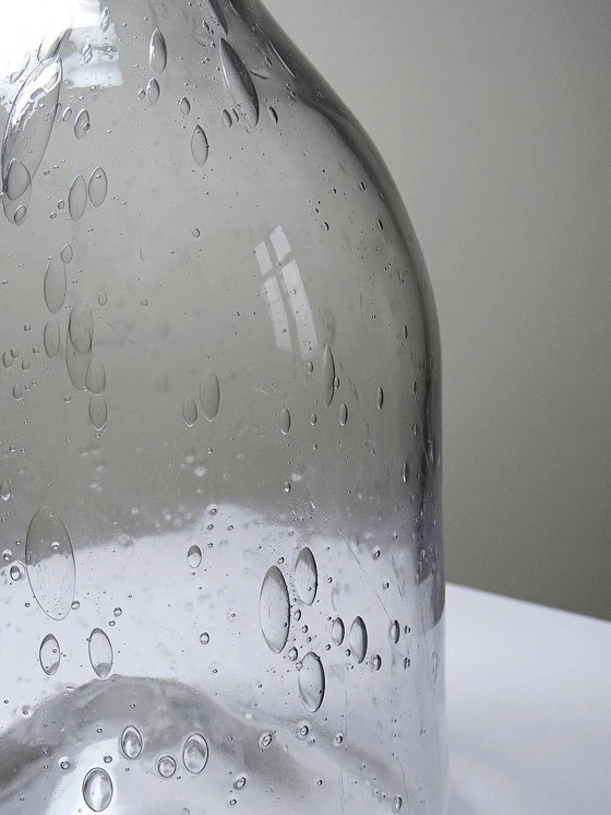 Grande bottiglia antica in vetro soffiato con bolle, inizio XX secolo. – Bicchieri e caraffe, Cristallo (photo 8 of 16)