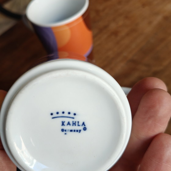Image 1 of Juego de 2 tazas Kahla Germany – estilo posmoderno/Memphis