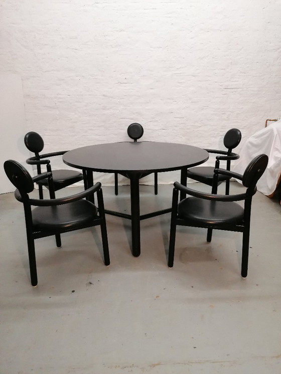 Image 1 of Ensemble de salle à manger série PAN de Rosenthal Vico Magistretti, 5 chaises + table rare