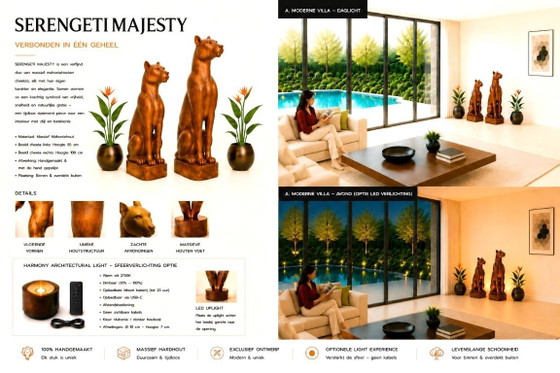 Exclusive Handmade Mahogany Sculpture (set of 2). – Wood (photo 2 of 5)