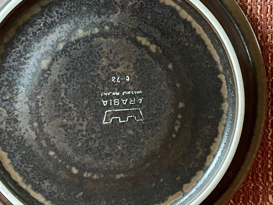 Image 1 of Vintage Arabia Finland 6-72: 4 Low and 4 High Coffee Cups + Saucer