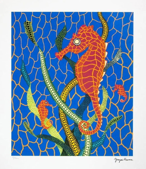 Después de Yayoi Kusama, Caballitos de mar, Litografía, década de 1990