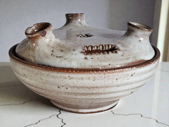 Blumenvase aus Steinzeug Ratilly / Pierlot / Puisaye – Vasen, Porcelain (photo 2 of 6)