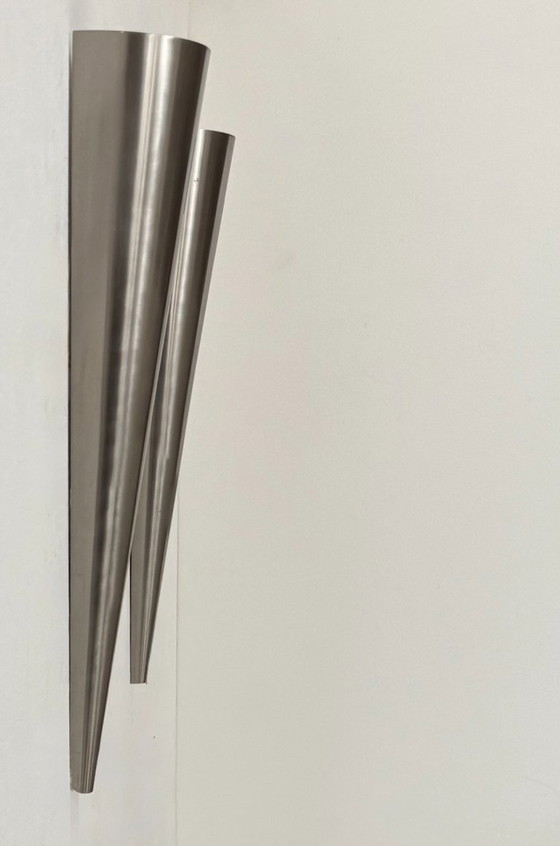 Image 1 of Paire d'applique vintage, métal, France 1980