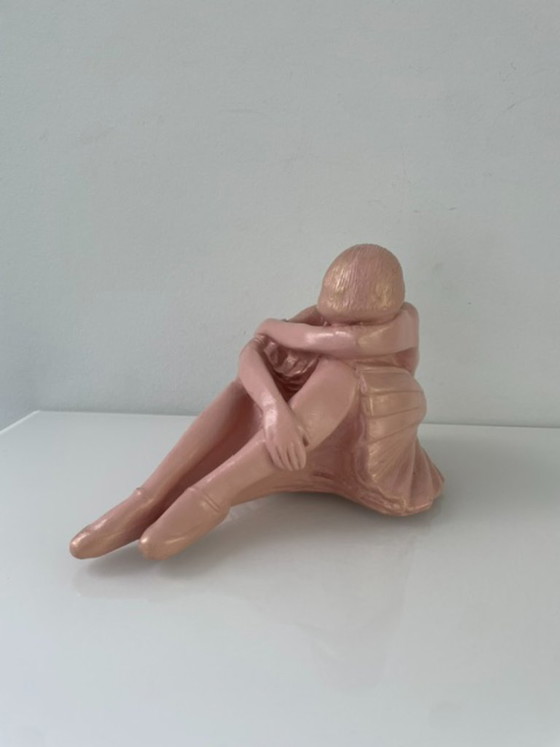 Image 1 of Statue vintage de danseuse de ballet rose