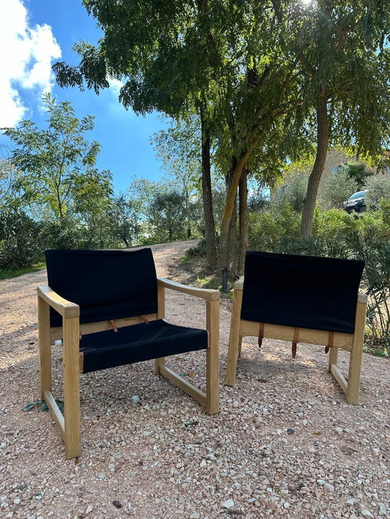 Image 1 of 2x Vintage IKEA Safari stoelen Karin Mobring