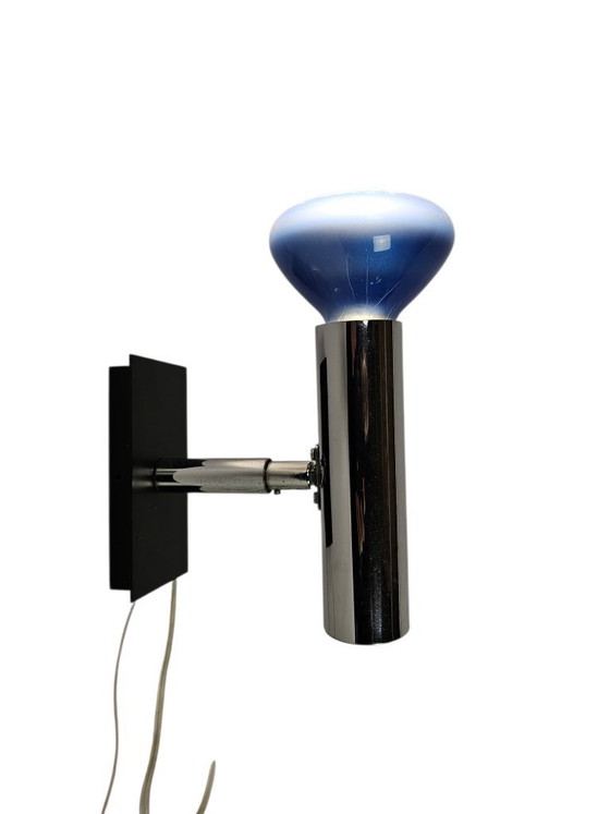 Image 1 of OMI - Koch & Lowy - Space Age - muur//wandspot - chroom - metaal - 3e kwart 20e eeuw