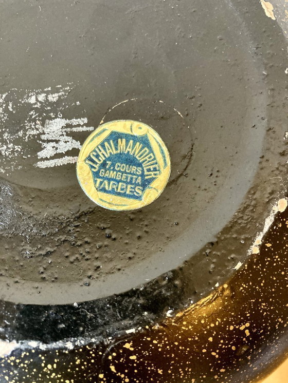 Image 1 of Signierte Terrakottavase mit Rosenmotiven, Frankreich, 1950er-1960er Jahre