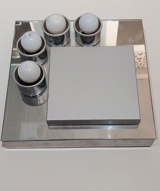 Image 1 of Italienische Wand- oder Deckenleuchte im Space-Age-Stil von Veca. Mid-Century-Design.