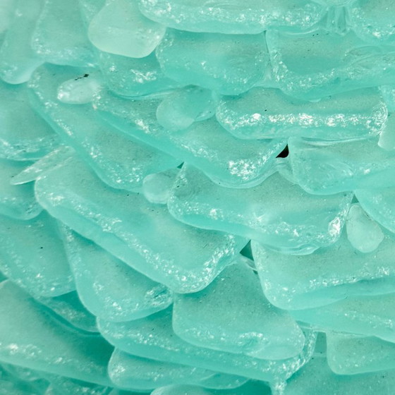 Image 1 of Poliarte Mid-Century Modern Murano-Glas-Stehlampe in Wassergrün „Kaktus“, 1970er Jahre