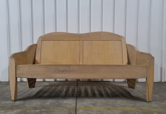 Image 1 of Banco + sillón único de madera maciza de estilo antroposófico
