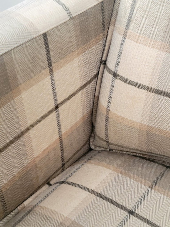 Postmodernistische clubfauteuil met geruite bekleding, jaren 80 – Textile (photo 10 of 12)