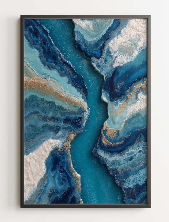 Image 1 of Acrylic Glass Artwork | 200x140 cm | Depthwave #9 (Ori, 1983)