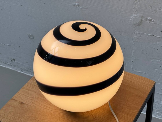 Image 1 of Grande lampe en verre à motif zèbre par Wofi Leuchten, Allemagne, années 2000