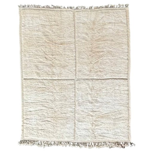 LUXURIOUS CUSTOM RUG, 300X300cm Moroccan Berber Rug, Unique White & Gray Rug, Handmade Geometric Carpet,