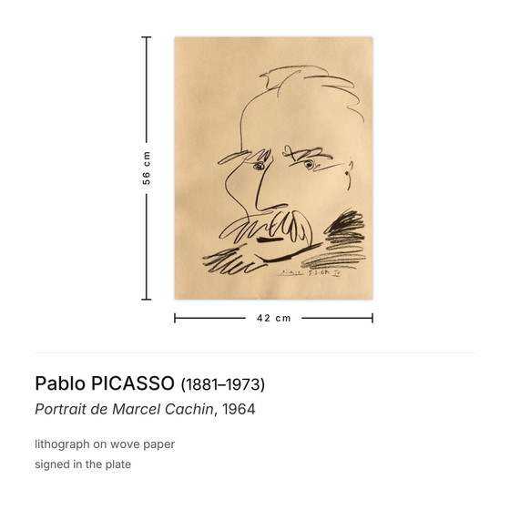 Pablo Picasso Lithographie Porträt De Marcel Cachin 1964 – Lithographien & Drucke, Paper (photo 3 of 5)