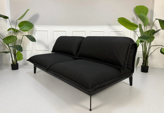 Image 1 of Rolf Benz Nova Designer Sofa Schwarz Couch Schlaffunktion