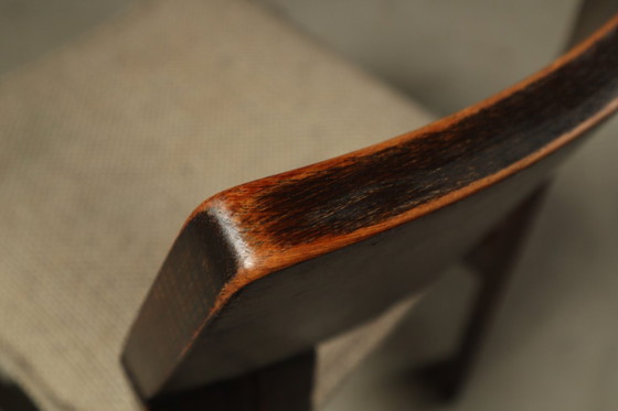 Image 1 of Brutalist Oak Dining Chairs, Netherlands, 1970s – Set of 6