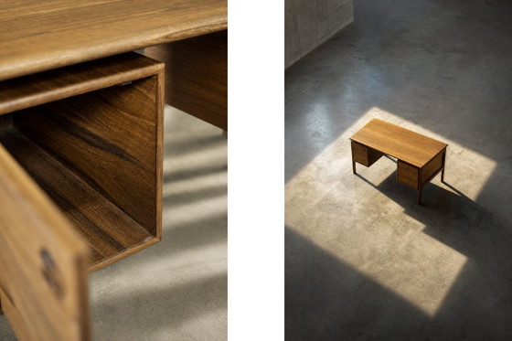 Vintage Mid-Century Danish Modern Teak Desk by Arne Vodder for GV Møbler, 1960s – Wood (photo 6 of 19)