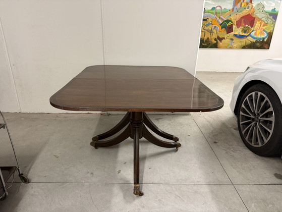 Table en Bois Extensible – Tables de salle à manger, Wood, Brass (photo 4 of 5)