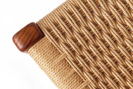 Image 1 of Niels Otto Møller Model 55 Armchair – Danish Teak Dining Chair with New Paper Cord Seat, 1960s Mid Century Modern