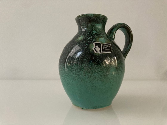 Image 1 of Mid-century vase Silberdistel jade green