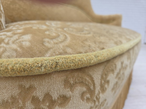 Image 1 of Sofá danés de dos plazas de los años 50, terciopelo verde/Honing Furniture