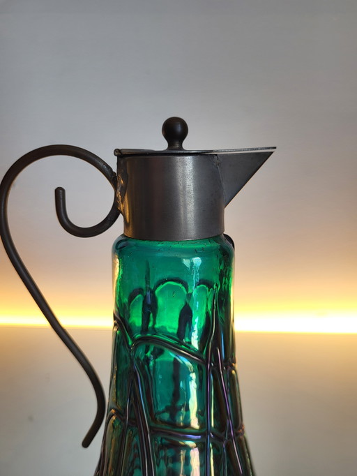 Carafe Art nouveau, pichet, König & Habel Ignaz, Autriche, 1880-1890