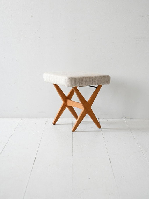 Poggiapiedi in quercia scandinavo di Alf Svennson, vintage anni '60