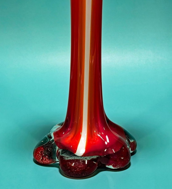 Image 1 of Vintage Murano Vaas uit de jaren 60 "Coral" Italia (circa 1960)