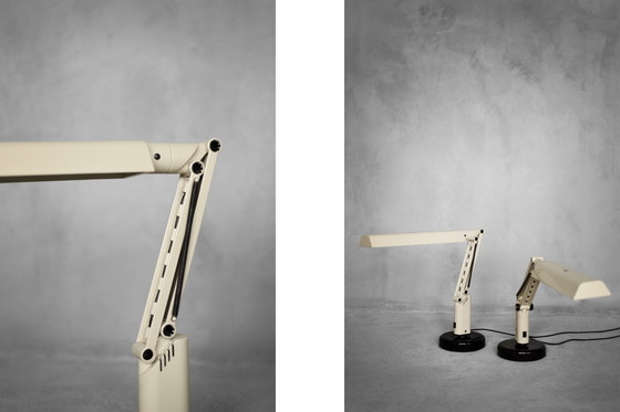 Image 1 of Vintage Mid-Century Scandianavian Modern Beige Plastic Lucifer Table Lamp by Tom Ahlström & Hans Ehrich for Fagerhults, 1975