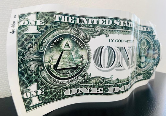 Image 1 of Kunstsculptuur ONE DOLLAR THE WHITE