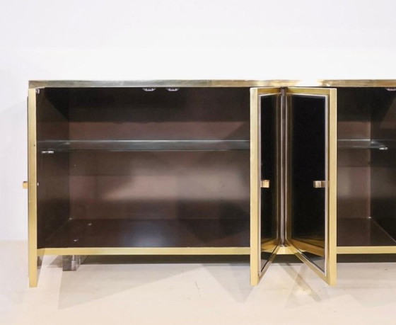 Rare 1970s Michel Pigneres Sideboard / Credenza – France – L'Angolo Metallarte Roma, Brass (photo 12 of 12)