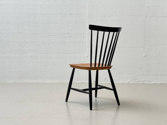 Image 1 of Set of 6 rare Fannet Chairs by Erik Fryklund for Hagafors, Sweden, 1950s