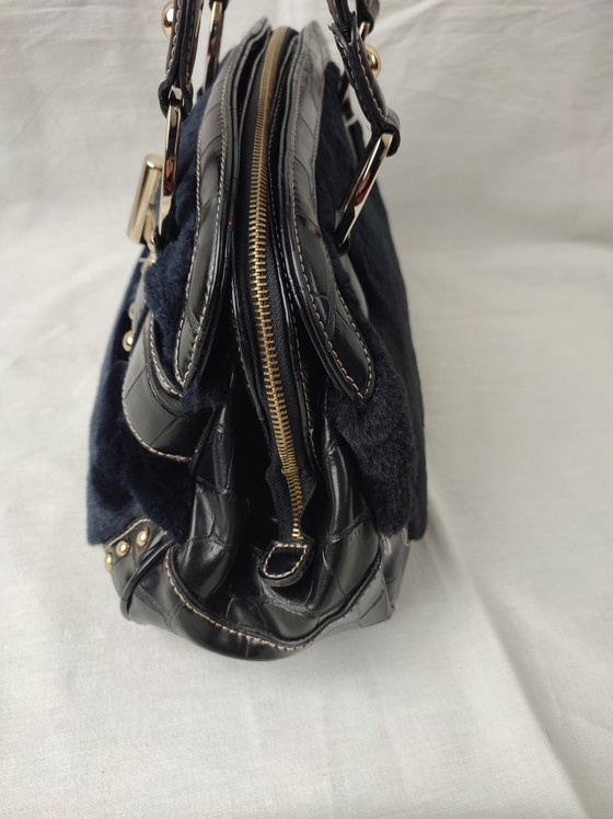 Kathy Van Zeeland Handtas Faux Fur Very Nineties '90 Zwart – Schoudertassen, Textile, Skai (photo 3 of 13)