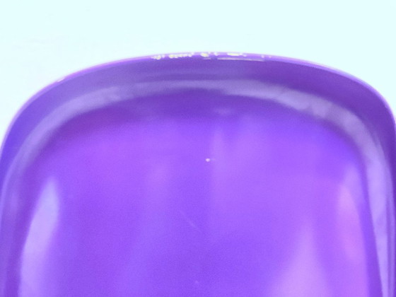 Image 1 of 2 Verner Panton Chairs Classic purple lacquered plastic Vitra signed 90s