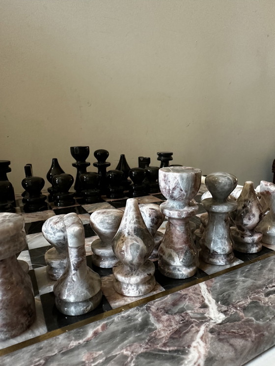 Image 1 of Scacchiera in marmo 34 cm