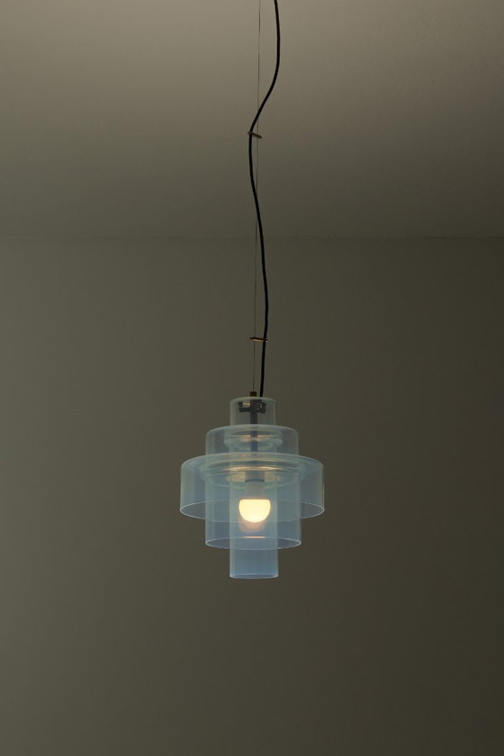 Lampada a Sospensione LS-120 3 Livelli - Anni '70 - Carlo Nason, Mazzega, Lampade a sospensione, Metallo (foto 6 di 14)