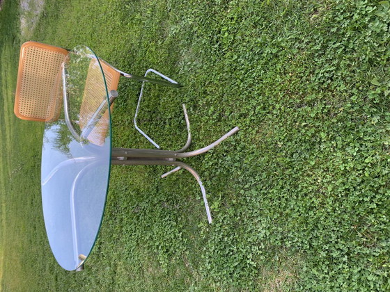 Bauhaus Chrome & Glass Dining Table (photo 4 of 8)