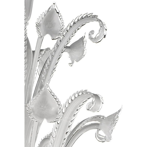 Image 1 of Lustre vénitien blanc "Cà Rezzonico" en verre de Murano