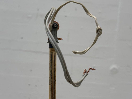 Image 1 of Plafondlamp met getextureerde glazen kappen en kristallen prisma's, jaren 60.