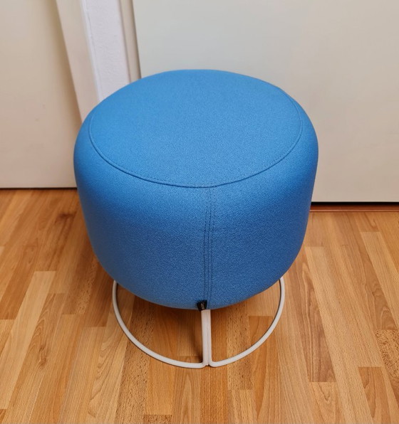 Image 1 of Cascando pouf hocker model Paddy azure blue good condition
