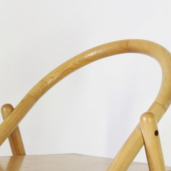 Image 1 of 1x Carrello bar vintage con struttura in legno massello e ruote, Italia anni '80