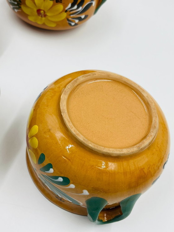 Pair of MVS Milano Ceramic Table Bins, Table accessories, Orange, Rustic (photo 11 of 12)