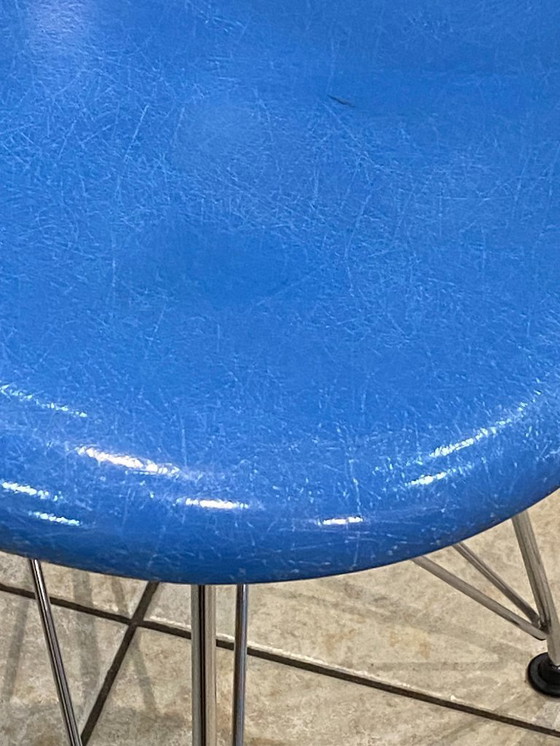 Image 1 of Sedia DSR Eiffel in fibra di vetro turchese, Eames Herman Miller vintage anni '50-'60-'70